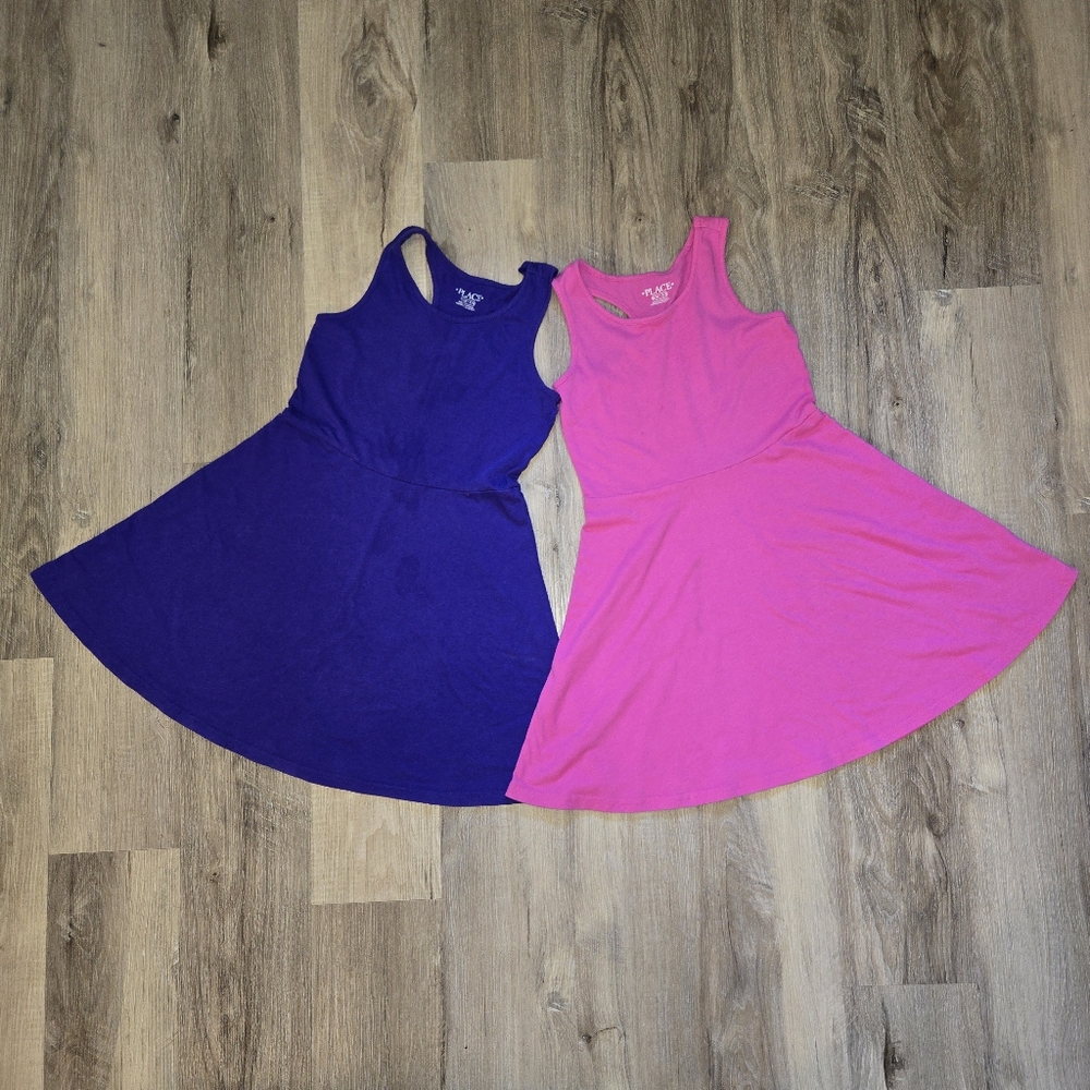 The Children's Place Everyday‎ Dress in Pink and Blue Dress Set of Two